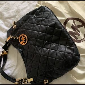 {Michael Kors} Quilted Black Leather Purse